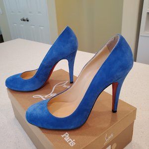 RON RON 100 VEAU VELOURS BLEU SAPHIR CHRISTIAN LOUBOUTIN